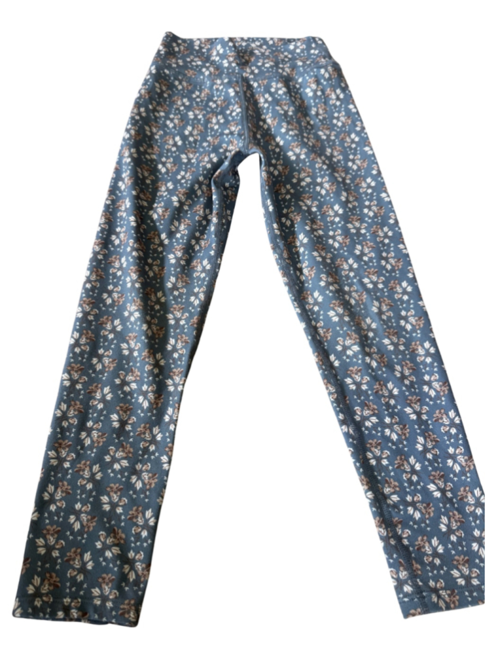 Girls Rylee + Cru Play x Play Floral Leggings Size 6 Blue Brown